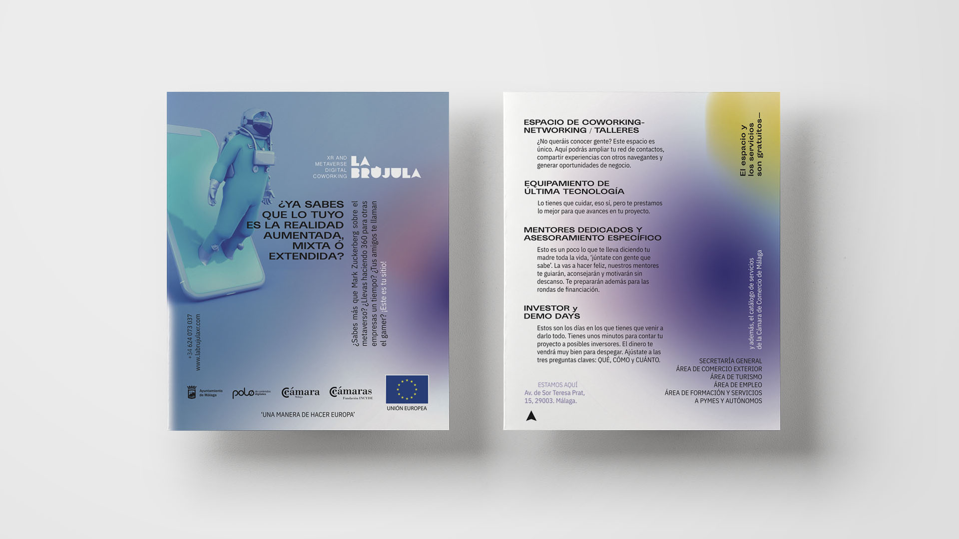 Folletos corporativos del proyecto La Brújula